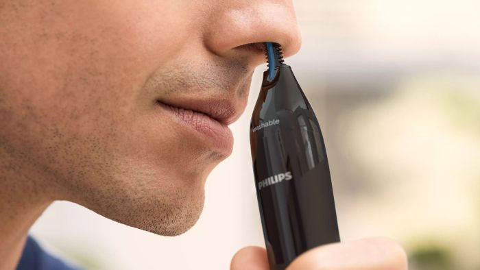 Тример Philips Series 1000, для носа та вух, 1хАА, сталь, чорний