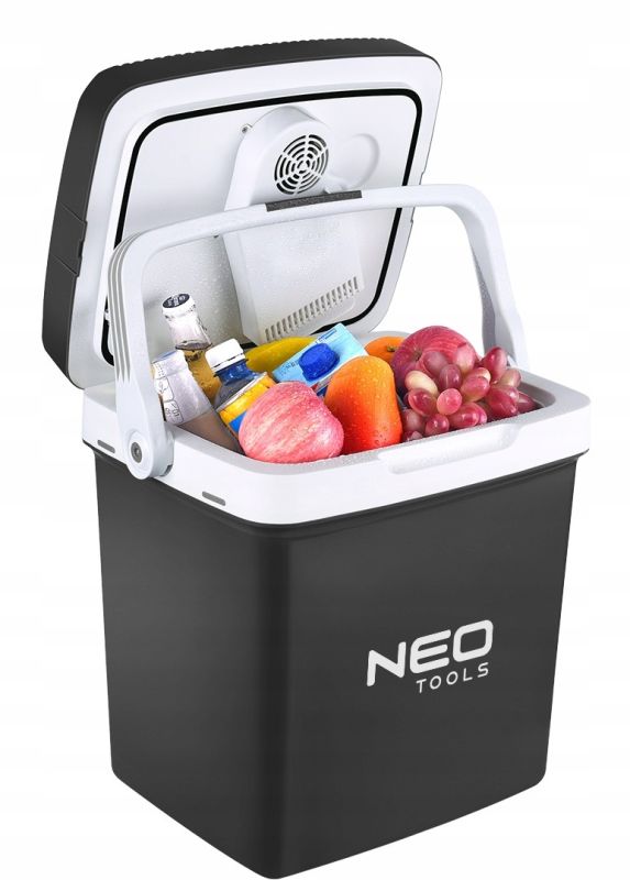 Холодильник мобільний Neo Tools, 2в1, 26л, 230/12В, підігрів 55Вт, охолодження 60Вт, електронна панель, USB-порт, 3.8кг