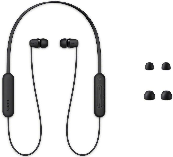 Наушники In-ear Sony WI-C100 BT 5.0, IPX4, SBC, AAC, Wireless, Mic, Черный