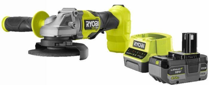 Шліфмашина кутова акумуляторна Ryobi ONE+ НР RAG18X-1C40S 125мм 18В 1х4А·год 9200об/хв 2.1кг сумка