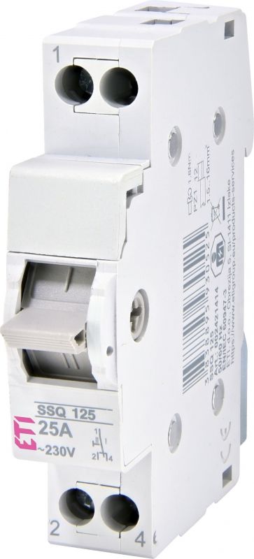 Перемикач навантаження ETI, SSQ 140 "1-0-2", 1p 40A