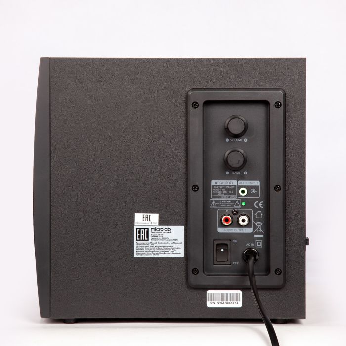 Акустическая система MICROLAB  2.1, 38W, mini-jack, черный Microlab M-300