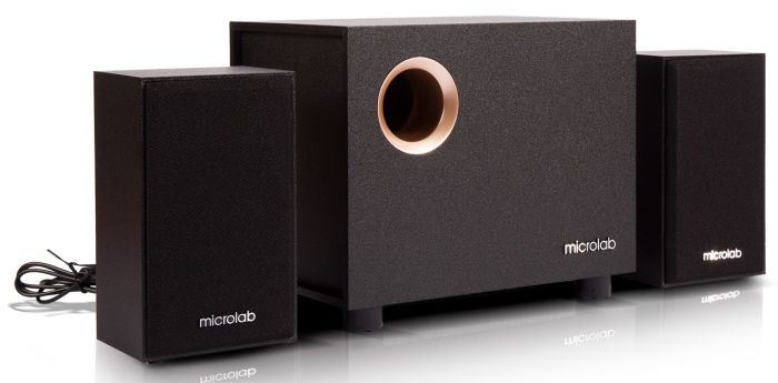 Акустическая система MICROLAB  2.1, 10W, mini-jack, черный Microlab M-105