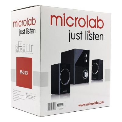 Акустическая система MICROLAB  2.1, 17W, mini-jack, черный Microlab M-223