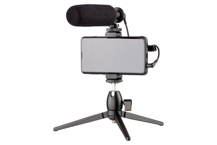 Мікрофон з триподом для мобільних пристроїв 2Е AU-CM10S Vlog KIT, 3.5mm