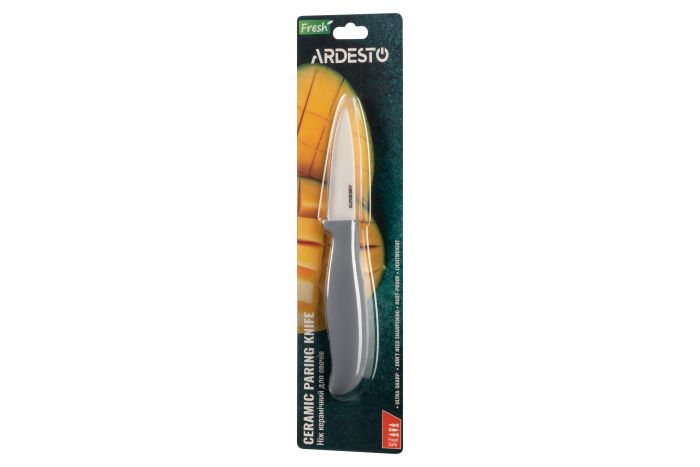Ніж керамічний для овочів Ardesto Fresh, 7.5см, кераміка, пластик, сірий