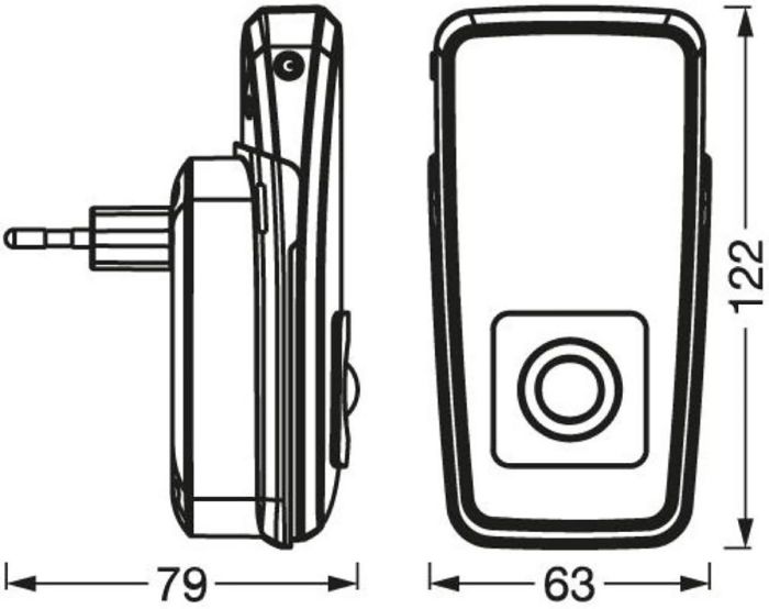 Світильник нічник з акумулятором LEDVANCE LUNETTA TORCH INDUCTIVE 2Вт 3000К 10лм 250мА•год датчик руху ліхтарик білий