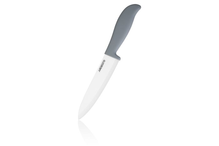 Ніж керамічний кухарський Ardesto Fresh, 15см, кераміка, пластик, сірий