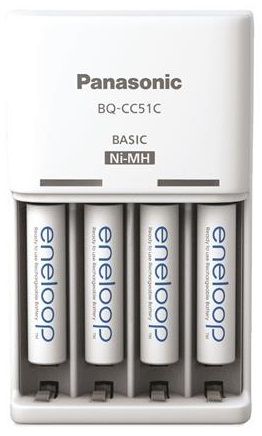 Зарядний пристрій Basic Charger  + Акумулятор Eneloop NI-MH  AAA 800 мАг, 4 шт.