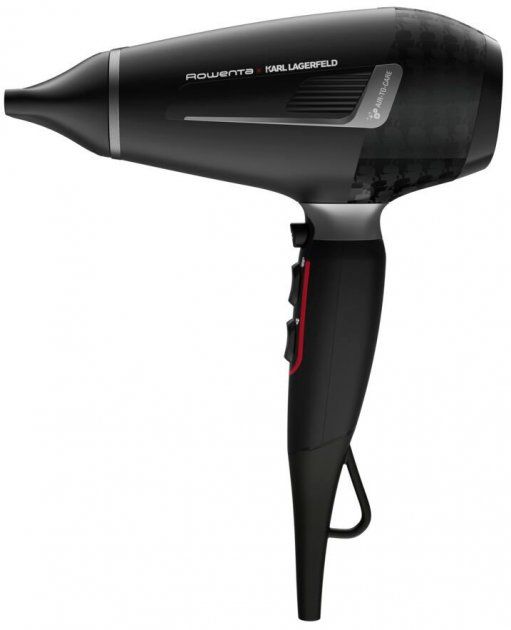 Фен Rowenta x Karl Lagerfeld K/Pro Stylist, 2200Вт, режимов-3, иониз-я, дифузор, 2 концентратора, хол. обдув, черный