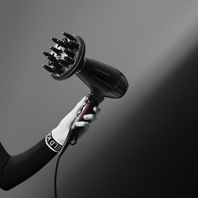 Фен Rowenta x Karl Lagerfeld K/Pro Stylist, 2200Вт, режимов-3, иониз-я, дифузор, 2 концентратора, хол. обдув, черный