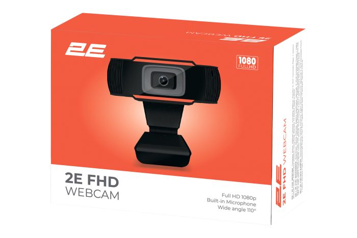 Вебкамера 2E FullHD, 20fps, auto focus, чорний