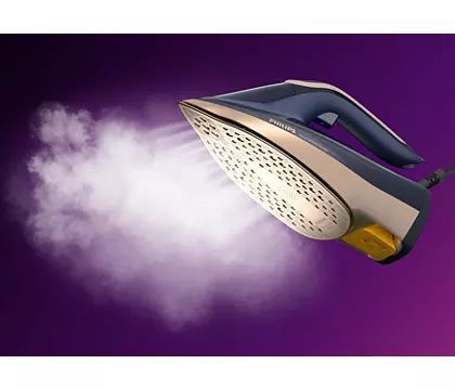Утюг Philips Azur 8000 Series, 3000Вт, 350мл, паровой удар -260гр, постоянный пар - 85гр, нерж. сталь, темно синий