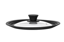 Кришка універсальна Ardesto Black Mars, Smart, 20х22х24см, термостійке скло, силікон