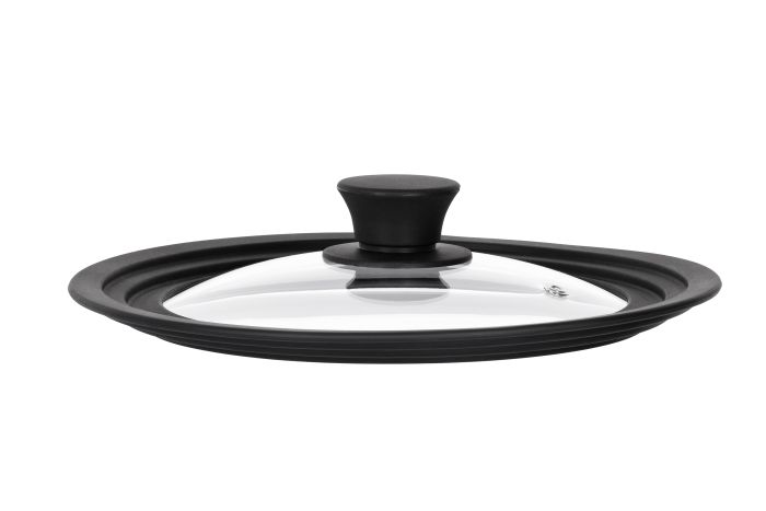 Крышка универсальная Ardesto Black Mars, Smart, 20х22х24см, термостойкое стекло, силикон