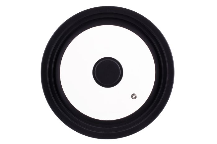 Крышка универсальная Ardesto Black Mars, Smart, 20х22х24см, термостойкое стекло, силикон