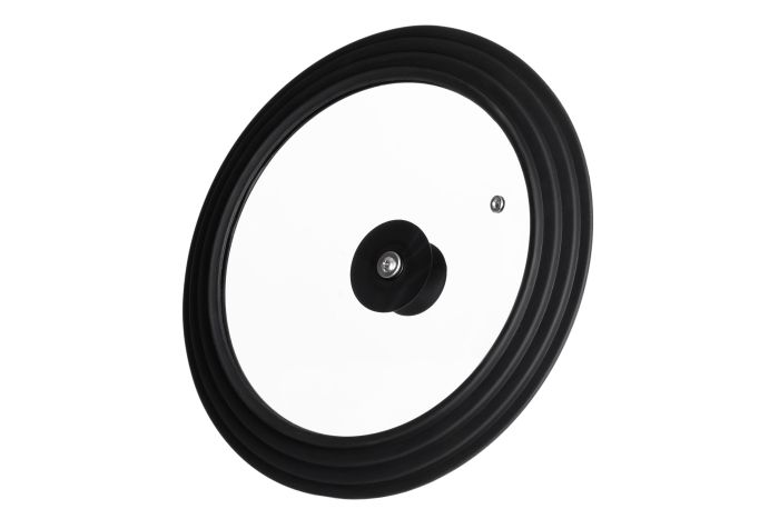 Крышка универсальная Ardesto Black Mars, Smart, 20х22х24см, термостойкое стекло, силикон