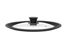 Кришка універсальна Ardesto Black Mars, Smart, 24х26х28см, термостійке скло, силікон