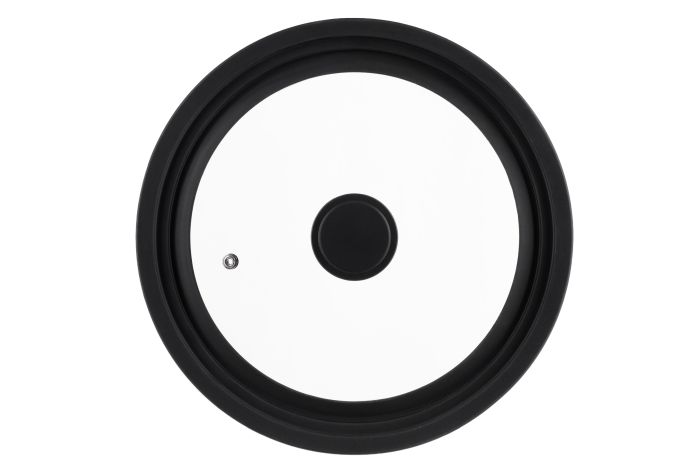 Кришка універсальна Ardesto Black Mars, Smart, 24х26х28см, термостійке скло, силікон