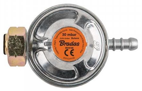 Редуктор газовий BRADAS Shell, український стандарт, 30мбар, 1.5кг/г