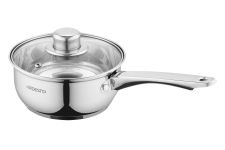 Ківш зі скляною кришкою Ardesto Gemini Gourmet Aosta, 1.2л, нержавіюча сталь