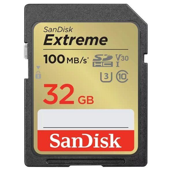 Карта памяти SanDisk SD   32GB C10 UHS-I U3 R100/W60MB/s Extreme V30
