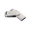 Накопитель SanDisk  128GB USB 3.1 Type-A + Type-C Dual Drive Luxe Серебристый
