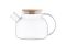 Заварник Ardesto Midori, 1000мл, боросилікатне скло, бамбук, прозорий
