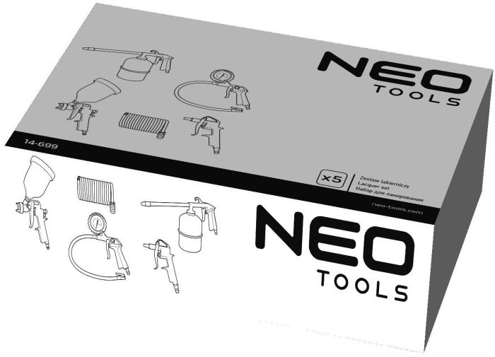 Набор пневматических инструментов Neo Tools, 5 предметов