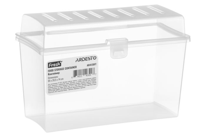 Контейнер для хранения пищевых продуктов Ardesto Fresh, 20.5х14х9.5см, пластик, прозрачный