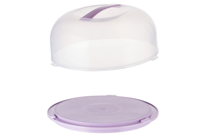 Тортовница с крышкой Ardesto Tasty baking, 28.4х11.5см, пластик, лиловый