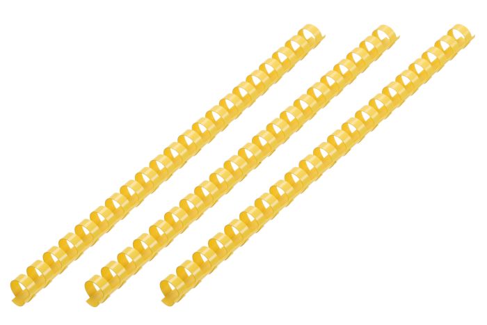 Пластикові пружини 2E для біндерів, 19мм, жовті, 100шт