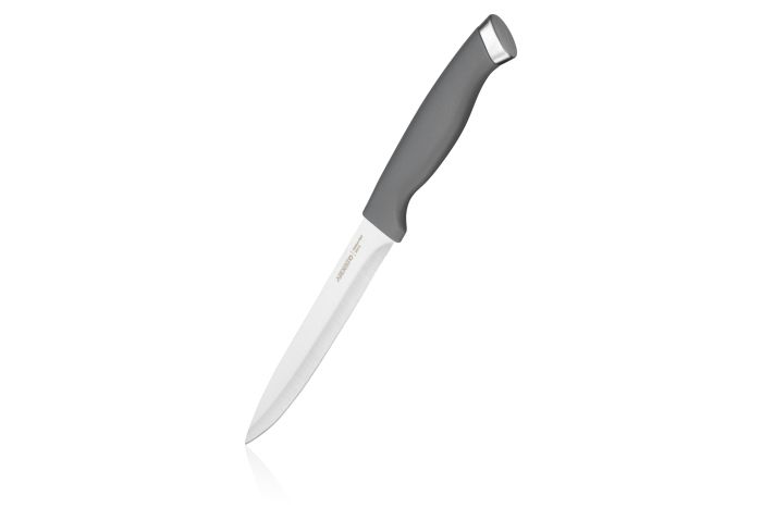 Набір ножів Ardesto Gemini Gourmet, 3 предмети, нержавіюча сталь, пластик, сірий
