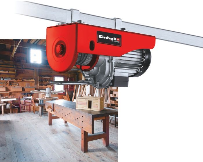 Тельфер електричний Einhell TC-EH 500 1000Вт до 500кг трос 12м 15.15кг