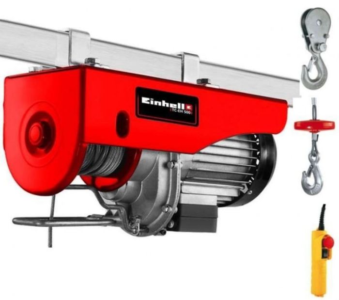 Тельфер електричний Einhell TC-EH 500 1000Вт до 500кг трос 12м 15.15кг