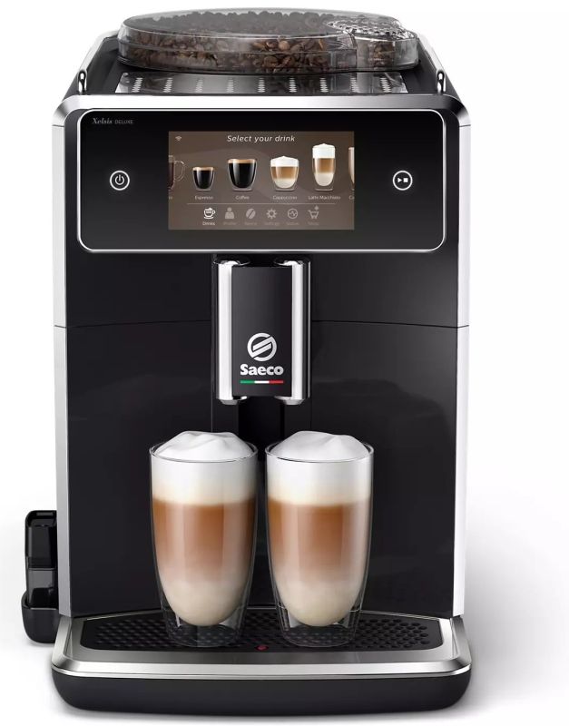 Кофемашина Saeco Xelsis Deluxe 1.7л, зерно + молоко, автомат.капучинатор, авторецептов - 22, черный
