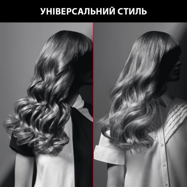 Плойка Rowenta x Karl Lagerfeld Curling Tong, 47Вт, D -25mm, >200С, керамика, турмалин, черный
