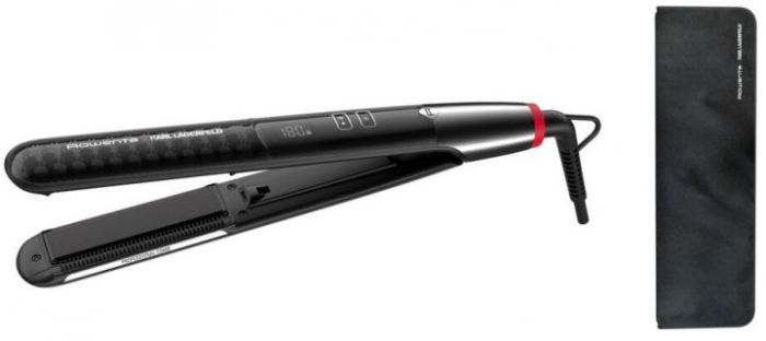 Випрямитель Rowenta x Karl Lagerfeld K/Pro Stylist Straightener, темп.режимов-8, 140-210С, дисплей, иониз., керам., черн.