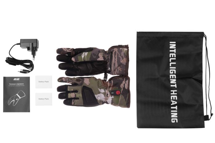 Перчатки с подогревом 2E Hunter Camo, размер M