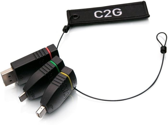 Комплект переходников C2G Adapter Ring HDMI > mini Display Port, Display Port, USB-C