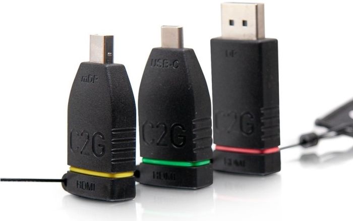 Комплект переходников retractable C2G Adapter Ring HDMI > mini Display Port, Display Port, USB-C
