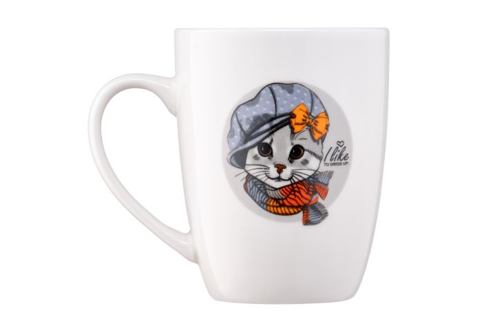 Чашка Ardesto Lovely cat, 320мл, фарфор, белый
