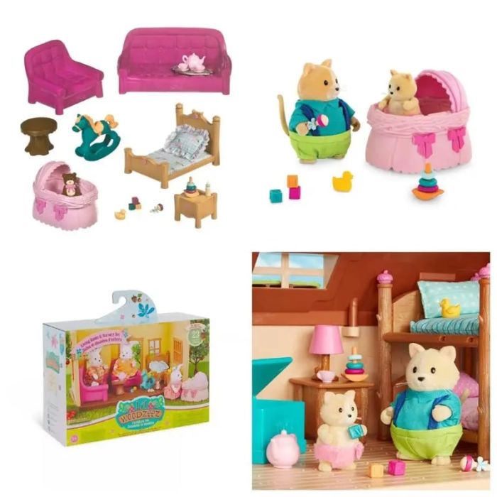 Игровой набор Li'l Woodzeez Гостинная и детская