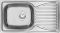 Мийка кухонна Deante Doppio, нерж.сталь, прямокут., з крилом, 780х430х160мм, чаша - 1, накладна, нерж