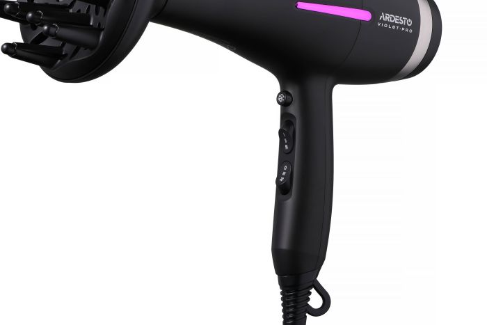 Фен Ardesto Violet PRO , 1850-2200Вт, 2 швидкості , 3темп.режими, дифузор, чорний ARDESTO HD-Y223PRO