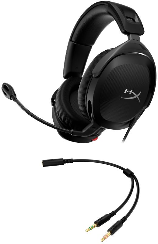 Гарнитура игровая HyperX Cloud Stinger 2, mini-jack/dual 3.5мм, 2м/0.15м, черный