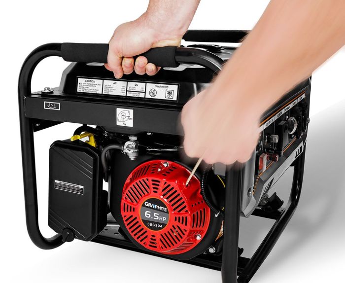 Генератор бензиновий GRAPHITE 230В (1 фаза), 2/2.2кВт, ручний стартер, AVR, 40кг