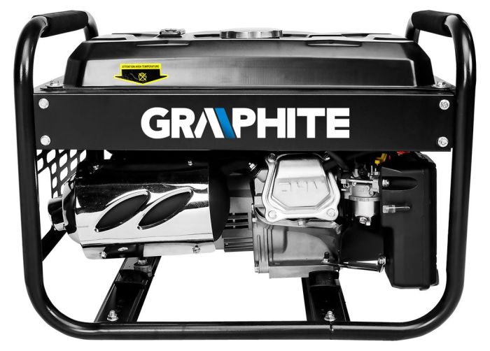 Генератор бензиновий GRAPHITE 230В (1 фаза), 2/2.2кВт, ручний стартер, AVR, 40кг
