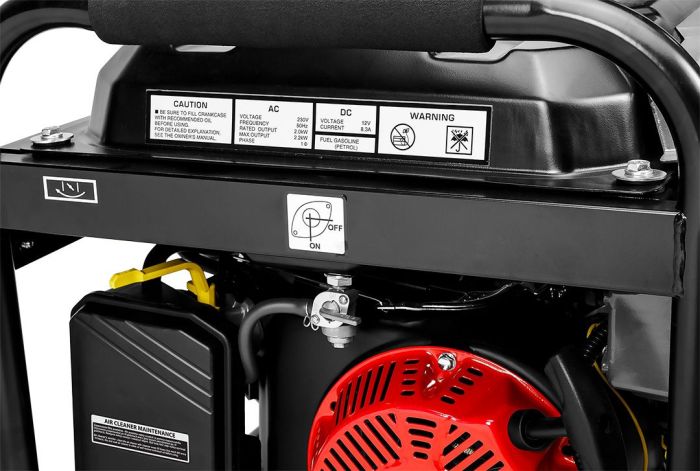 Генератор бензиновий GRAPHITE 230В (1 фаза), 2/2.2кВт, ручний стартер, AVR, 40кг