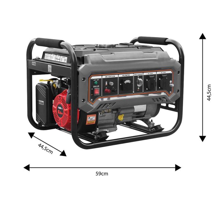 Генератор бензиновий GRAPHITE 230В (1 фаза), 2/2.2кВт, ручний стартер, AVR, 40кг